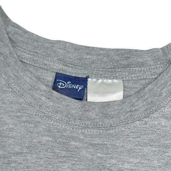 Disney Gray Mickey Mouse Short Sleeve Embroidered T-Shirt- Women's Large - Picture 4 of 8